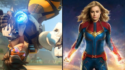 Skórka w stylu Kapitan Marvel dla Smugi z Overwatch!