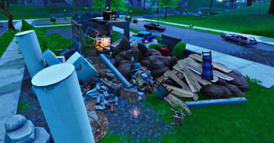 Jeden z budynków w Przyjemnym Parku został zniszczony! Potwór chodzi po wyspie w Fortnite!