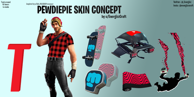 Koncept skórki PewDiePie w Fortnite!