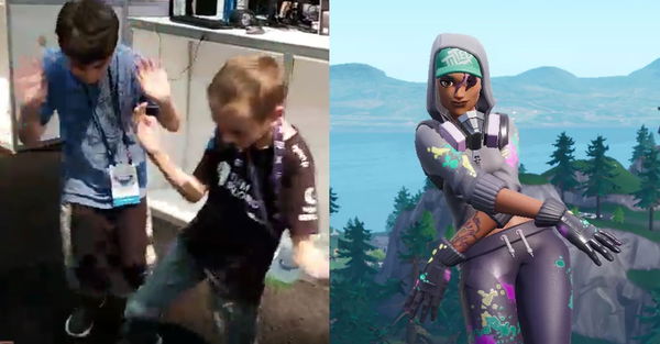 Dzieciak tańczył taniec z Fortnite i ewidentnie przesadził przy salcie
