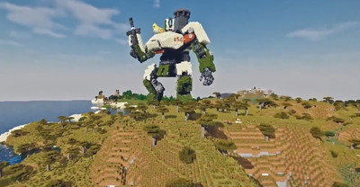 Ogromny Bastion z Overwatch zbudowany w Minecraft