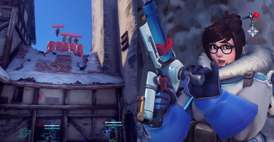 Sposób na zaskoczenie przeciwników w Śnieżkowej Ofensywie Mei. Zimowym trybie Overwatch