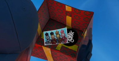 Idealna reakcja gracza Fortnite na otrzymanie ekranu ładowania, jako prezentu w grze