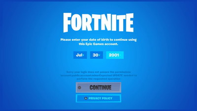 Gracze Fortnite skarżą się na problem z zalogowaniem. Weryfikacja wieku