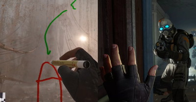Gracze odkryli najważniejszą funkcję Half Life Alyx. Rysują męskie narządy