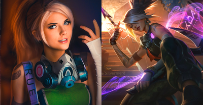 Świetny cosplay True Damage Akali z League of Legends