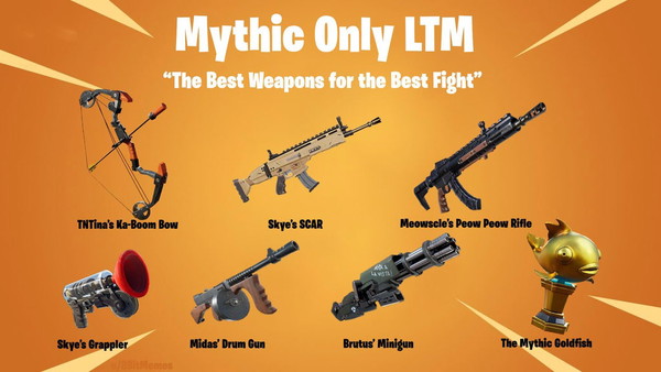 Tryb ze złotymi broniami w Fortnite zostanie zastąpiony przez tryb z samymi mitycznymi przedmiotami?