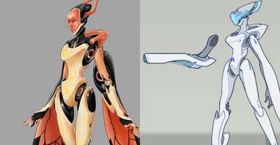 Pierwsza propozycja skina do Echo z Overwatch razem z jej konceptami