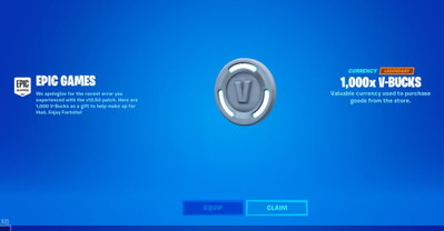 Za co gracze Fortnite dostają darmowe 1000 V-Dolców na swoje konta? Chodzi o niedawne problemy