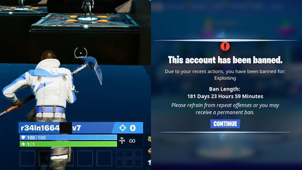 Dlaczego za ten nick „r24ln1664**v7” Epic zbanowało gracza Fortnite na pół roku?