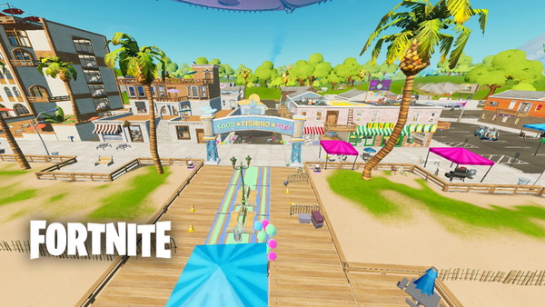 Pierwszy rzut oka na nowe miejscówki w Fortnite. Wielki statek kosmiczny „wisi” obecnie nad mapą