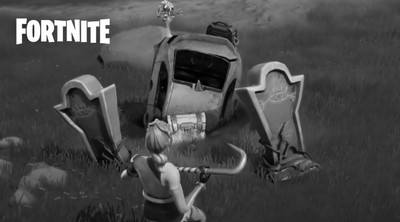 Rozbity samochód i nagrobki w Fortnite upamiętniają „wpadkę” gracza, która stała się popularna