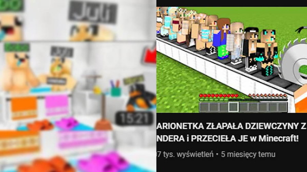 Polscy youtuberzy Minecrafta naprawdę łapią odklejki. Jakieś dziwne fantazje w filmach dla dzieci