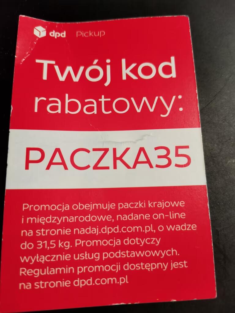 Dpd Reklama 35% rabatu na paczkę w DPD. Wystarczy wpisać ten kod - BOOP.PL