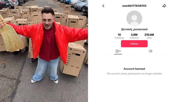 Gnom Crawly zbanowany na TikToku. Miał blisko 2 miliony obserwujących