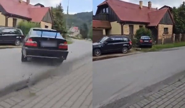 Chciał zaszpanować BMW. Nawet ten spoiler nie pomógł polskiemu kierowcy
