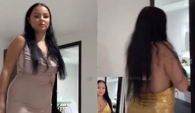 Nikita w złotej, ryzykownej sukience. „Za mocne na miasto”