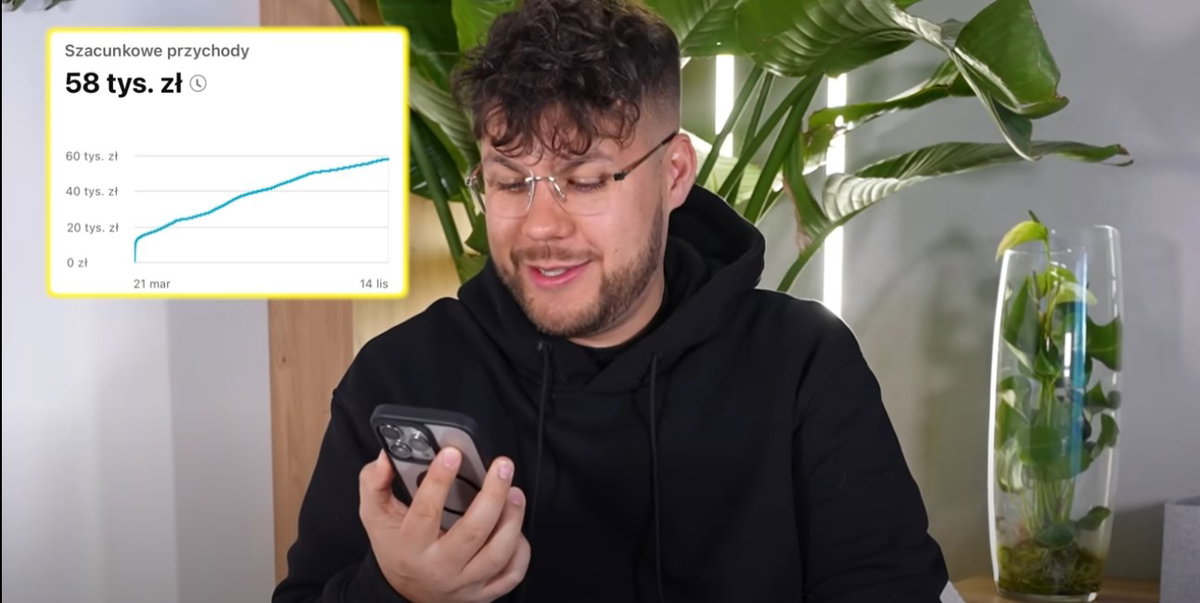 Polski youtuber z 1.5 mln subskrypcji pokazuje, ile najwięcej zarobił z