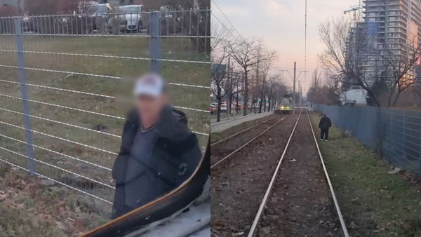 Dziadka śledził tramwaj. Nie słyszał, że za nim jedzie