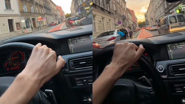 Ukrainiec tak omija korek w Krakowie. Burza w sieci