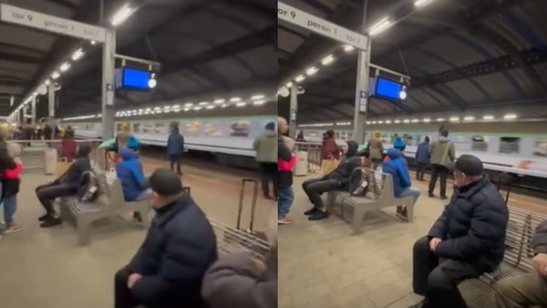 Tak wygląda przejazd kibiców przez stację kolejową. Tu Legia Warszawa