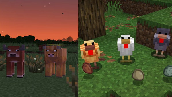 Aktualizacja Minecraft wprowadza rodzaje kurczaków, krów i świń