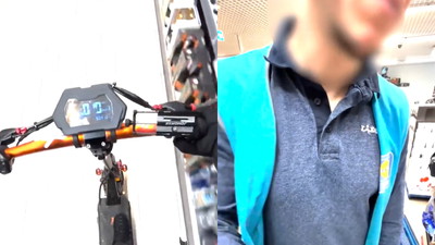 Wjechał do Lidla hulajnogą i zdziwiony, że obsługa ma pretensje