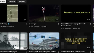 Kanał Mleczny Człowiek z filmami o Kononowiczu zmienił nazwę na bardzo dziwną