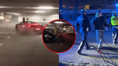 Polski influencer uderzył Ferrari w inny samochód. Potem kłócił się z policją
