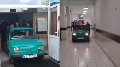 W dzień bez plecaka wjechali do szkoły Maluchem
