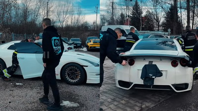Budda. Tak wyglądał Nissan GTR po 3 miesiącach na policyjnym parkingu