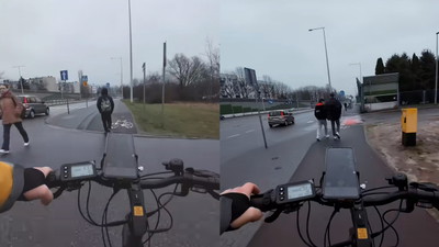 Rowerzysta pokazał, że nie da się jeździć ścieżkami rowerowymi