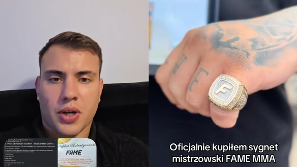Wiewiór odpowiada w sprawie sygnetu z Fame MMA, który jest na sprzedaż