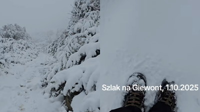 Miał być jesienny spacer. Śnieg po kostki i ostrzeżenia przed lawiną