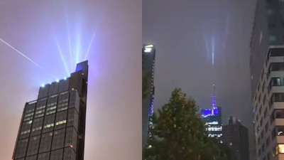 Dziwne światła w Warszawie. Kto za nie odpowiada?