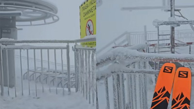 Taki widok na początku października. 10 centymetrów śniegu