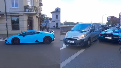 Kraków. Kierowca nie chciał uderzyć w Lamborghini, więc przywalił w Fiata