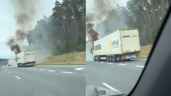 Wasza paczka może nie dotrzeć. Ciężarówka InPost zapaliła się na drodze