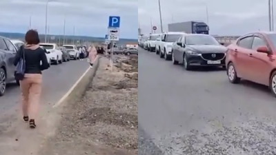 Ogromne korki na autostradzie w Rosji. Kierowcy czekają całymi godzinami
