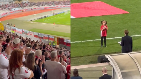 Reakcja polskich kibiców bezcenna. Mała dziewczynka śpiewała hymn Malty