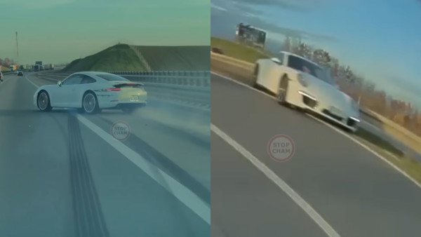 Pędził slalomem Porsche po A1. Omal nie skończyło się tragedią