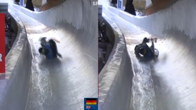 Wypadł z sanek podczas zawodów. Zaskoczył wszystkich tym, co zrobił później