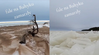 Bałtyk wygląda jak z Arktyki. Niskie temperatury zmieniły krajobraz nie do poznania