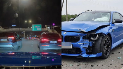 Publikuje swoje przejazdy BMW na Youtube. W tle zdjęcia rozwalonego samochodu, ale…