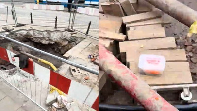 Roboty drogowe i takie pudełko na kanapki. Ktoś nagrał i wszyscy zazdroszczą