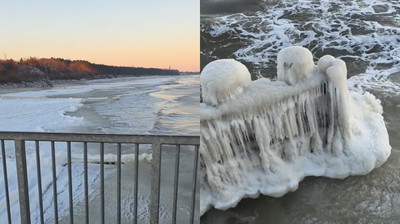 Bałtyk wygląda teraz jak z innego świata. Internauci przecierają oczy