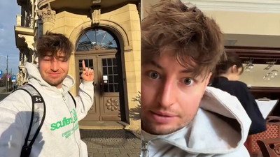 Polski „raper” influencer Edzio wszedł do hotelu i zjadł śniadanie, podając czyiś numer pokoju