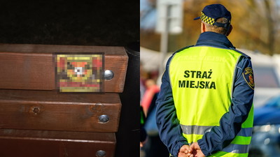 Nakleił to na ławkę i musiał przepraszać. Strażnicy miejscy wezwali na miejsce matkę chłopaka