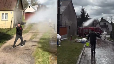 Strażacy pryskają wodą mieszkańców całej Polski. Za granicą nie wierzą