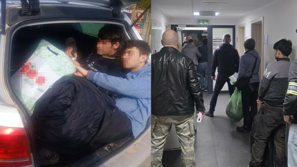 Bagażnik Ukraińca pełen niespodzianek. Przewoził 5 nielegalnych imigrantów